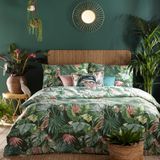 Furn Amazonia dekbedovertrek en kussensloop set, Jade, King