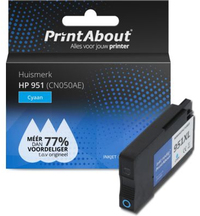 PrintAbout Huismerk HP 951 (CN050AE) Inktcartridge Cyaan