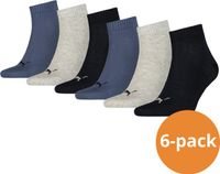 Puma Quarter Sokken Plain 6-pack Navy / Grey / Nightshadow Blue-39/42