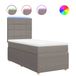vidaXL Boxspringbed met matras, taupe, 80x200 cm, gestoffeerd