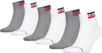 Levi's 6-pack Mid Cut SPRTWR LOGO unisex sokken kousen 701220482 - Wit/Grijs - 39-42
