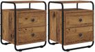 vidaXL Table de chevet Bois vieilli