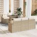 Maison Exclusive - Ensemble de jardin 6 places, beige, en polyrotin