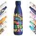 KollyKolla Roestvrijstalen drinkfles, 500 ml, 3D-print, drinkfles, sportfles, geschikt voor koolzuur, lekvrije thermoskan, BPA-vrij, drinkflessen voor kinderen, school, sport