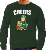 Bellatio Decorations Cheers St. Patricks Day Sweater Trui Groen Heren XXL