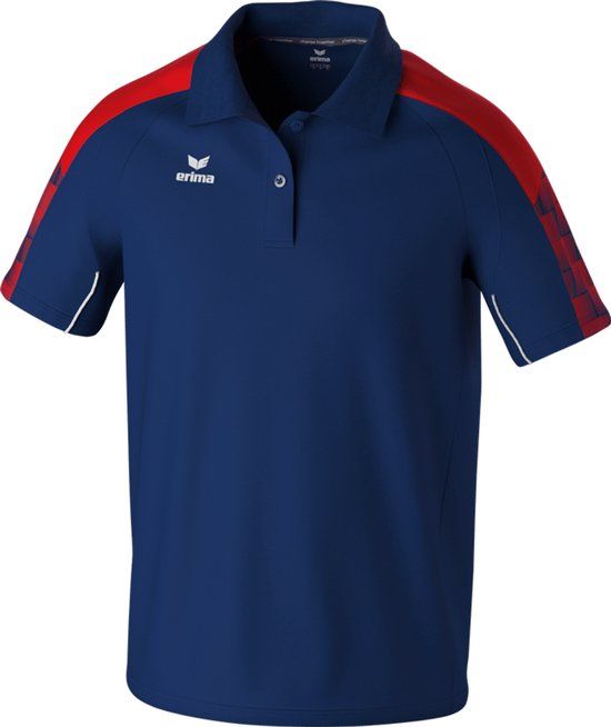 Erima Evo Star Polo Heren - Marine / Rood - XXXL