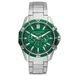 Armani Exchange Spencer AX1957 Horloge - Staal - Zilverkleurig - Groen - Ø 44 mm