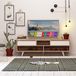 Hanah Home Moderne tv-standaard met wandmontageoptie, eiken en wit, 140 cm
