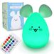 BONNYCO Nachtlampje voor Kinderen met Afstands- en Aanraakbediening en 16 Kleuren. Nachtlamp Kinderkamer met Timer, Muis Siliconen Kinder Bedlampje BPA-vrij. Geschenk voor Meisjes, Jongens