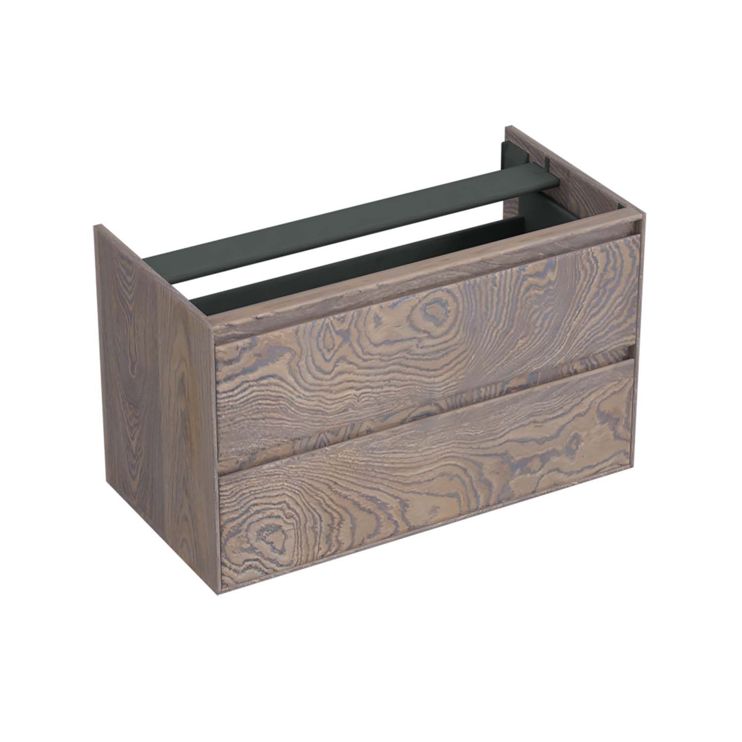 Forzalaqua Reno Onderkast - 100x51x60 cm - 2 Lades - Softclose - Eiken Silver Grey