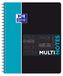 OXFORD Studiants Notitieboek, spiraalbinding, A4+, 160 pagina's, kleine ruitjes, 5 mm, notitieboek met 3 tabbladen