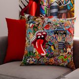PETTI Artigiani Italiani - Sofakussen met vulling, decoratieve kussens met digitale print, kussenslopen voor slaapkamer, 1 stuk vierkant kussen 50 x 50 cm, 100% Made in Italy
