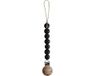 Mushie cordon pour sucette en silicone | Noir
