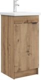 vidaXL Meuble de salle de bain avec lavabo chêne artisanal 42 x 40 x 84,5 cm