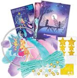 BOX CANDIY Gloed in het donker Dromenvanger Knutselset voor Kinderen – DIY Maan & Sterren Kunstpakket met Kralen, Veren & Bewaardoos – Magisch Bos Thema