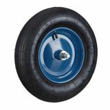 Relaxdays kruiwagenwiel 4.80/4.00-8 met as, luchtband, stalen velg, tot 120 kg
