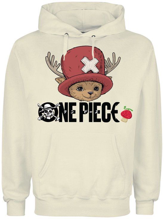 One Piece Chopper - Logo Heren Trui met capuchon - natuur - L