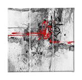 Homemania Kleurbord, 3-delig, Abstract from Living, Room-Multicolor, 69 x 3 x 50 cm, HM203PKNV-29, polyester, hout