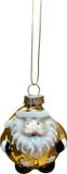 Uniplant Kerstbal kerstman goud 6x5,5x7 cm