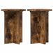 vidaXL Plantenstandaard 2 st gerookt eiken ø29,5 x 40 cm bewerkt hout