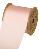 Halbach Seidenbänder Geschenklint lint met subtiele zijdeglans, zijden look (veganistisch), licht abrikoos, breedte 70cm lengte 10m