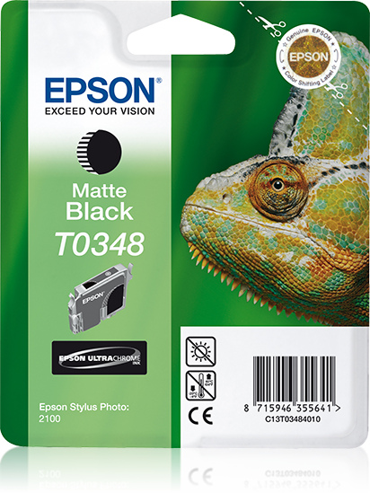 Epson Chameleon inktpatroon Matte Black T0348 Ultra Chrome single pack / zwart
