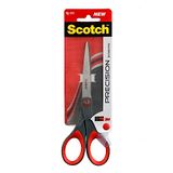 Scotch Precisie-kantoorschaar met roestvrije stalen bladen - 18 cm - Ideaal voor nauwkeurig snijden, geschikt voor rechts- en linkshandigen - kleur grijs/rood