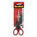 Scotch Precisie-kantoorschaar met roestvrije stalen bladen - 18 cm - Ideaal voor nauwkeurig snijden, geschikt voor rechts- en linkshandigen - kleur grijs/rood