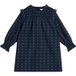 White Stuff Camille Dobby Frill Robe Dark Navy Taille: 5-6