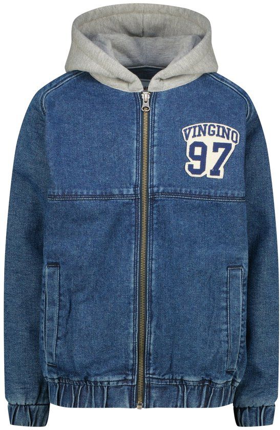 Vingino Jongens Spijkerjas Ferry Blauw Vintage Katoen Maat 140
