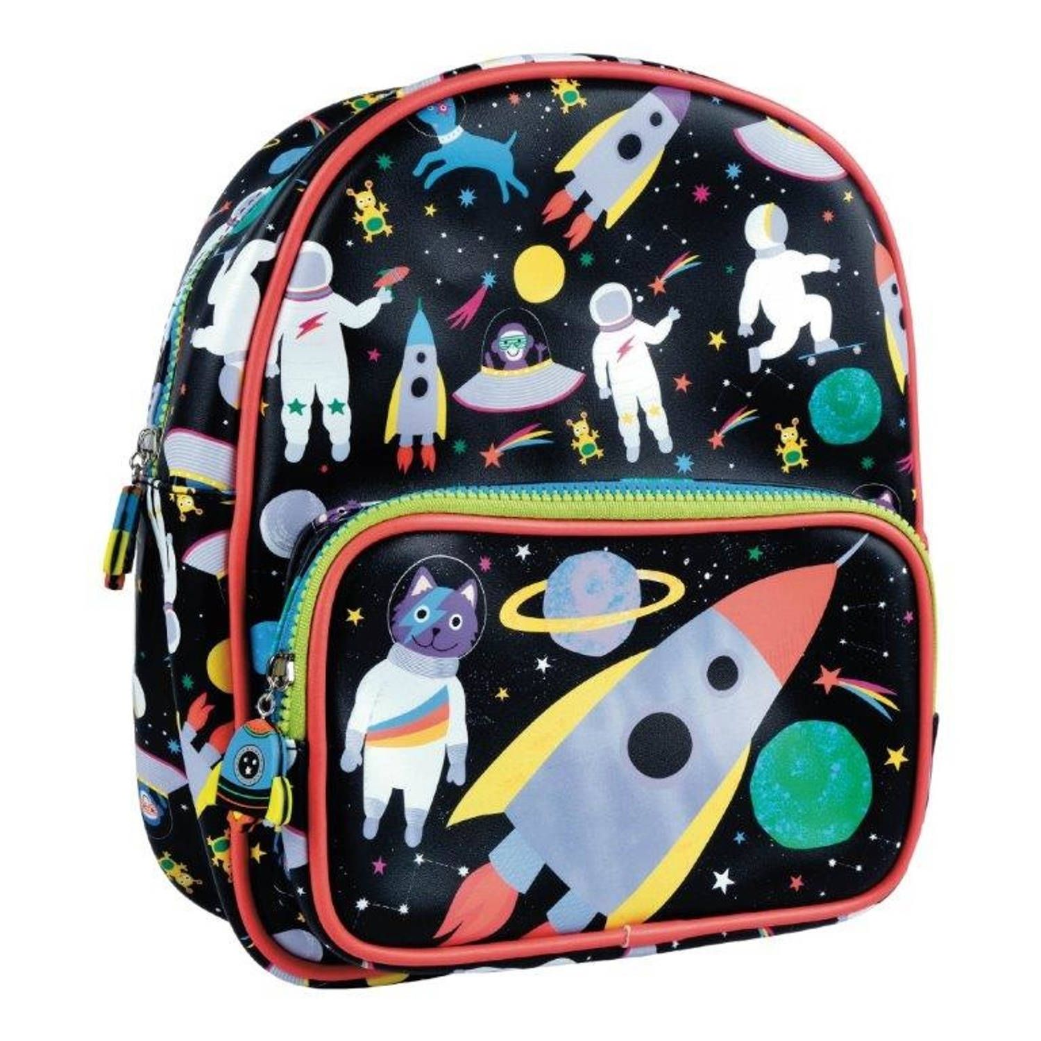 Simbashop Peuterrugzak Space - Zwart - 28 x 23 x 9 cm - Polyester