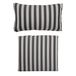 Bloomingville Kissenbezüge Polyester Schwarz Mundo - Set aus 2 (Schwarz/Weiß)