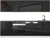 BELINI Bloc cuisine ALICE - Ensemble de meubles de cuisine 240 cm Noir Brillant sans plans de travail - Caissons hauts et bas