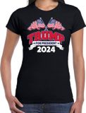 Bellatio Decorations T-shirt Trump dames - 2024 electie - fout/grappig voor carnaval M