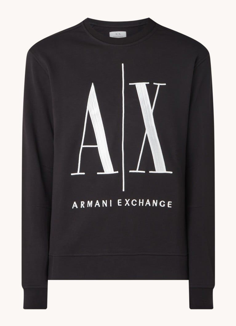 Armani Exchange Sweater met logoborduring