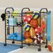 Omgoods - Porte-ballons de sport avec 6 roues et crochets de panier amovibles