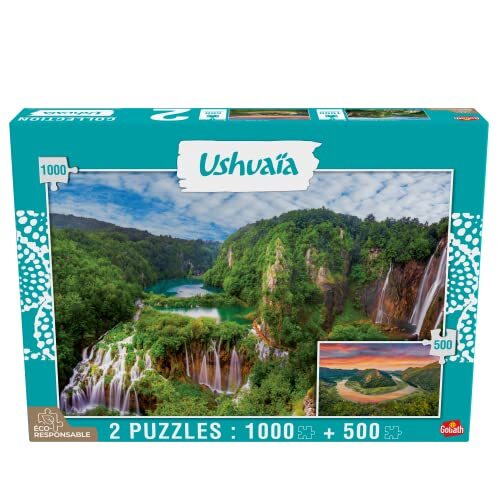 Goliath - Puzzel - Ushuaia - Plitvice (Kroatië) en Lac Skadar (Montenegro) - 1000 en 500 stukjes - vanaf 7 jaar