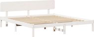 vidaXL Bedframe met hoofdeinde Wit 180 x 200 cm Massief grenenhout