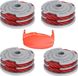 OEM Flymo SopimusZ Trimmerspoel voor Flymo, 4 stuks spoel met automatische voeding, dubbele draad, compatibel met Flymo Flymo Fly021, met 1 dop, compatibel met Flymo Contour XT/500E/500 XT/Trim