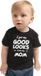 Bellatio Decorations Shoppartners Bv I get my good looks from my mom cadeau t-shirt zwart voor peuter / kinderen - jongen / meisje 92