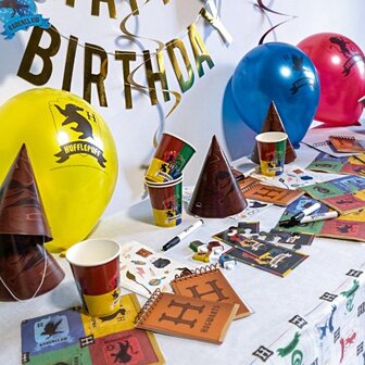 Amscan Harry Potter House Swirls - 6 stuks - Verjaardag - Voor binnen