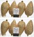 Decoris Kaemingk B.V. 12x Gouden dennenappels kerstballen 12 cm - Glitter - Onbreekbare plastic kerstballen - Kerstboomversiering goud
