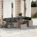 Maison Exclusive - Ensemble de meubles de jardin 8 pièces avec canapé et coussins, gris clair, en polyrotin