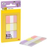 Post-it Index Strong, 25,4 × 38,1 mm, 3 pastelkleuren, 36 stuks