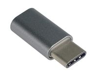 PremiumCord USB 3.1 stekker C / stekker - USB 2.0 micro-B/bus, metaalgrijs