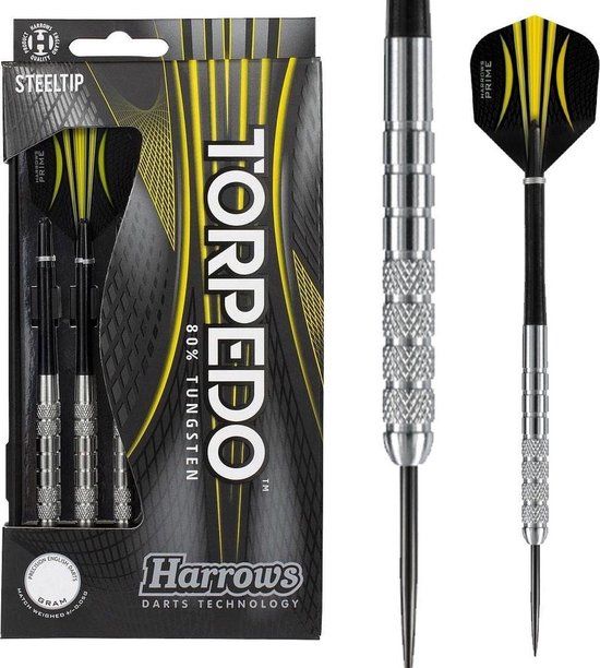 Harrows Torpedo 80% Tungsten Steel Tip Darts - 22g