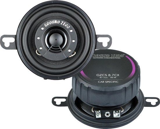 Ground Zero GZCS-8.7CX - 8.7cm Coaxial Speakers - 90W