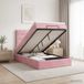 vidaXL Ottoman bed met matras Roze 120 x 200 cm Fluweel