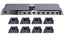 PremiumCord HDMI-splitter 1-8 + 8x Extender CAT6/6a/7, metalen behuizing, LED-status, compatibel met Full HD 1080p @ 60Hz, 3D, HDCP, zwart