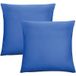BIBERNA Lot de 2 housses de coussin en jersey fin (saphir, 80x80cm)